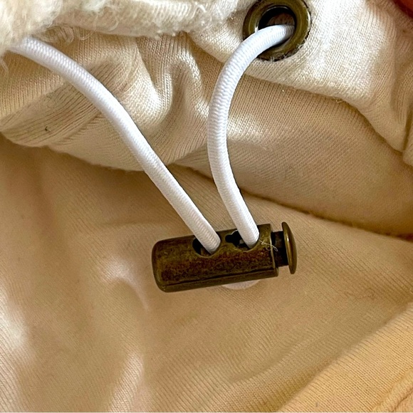 J.Crew Sherpa Fleece Pullover Women’s Medium Cream Half Zip Teddy Jacket Cozy - Picture 5 of 8